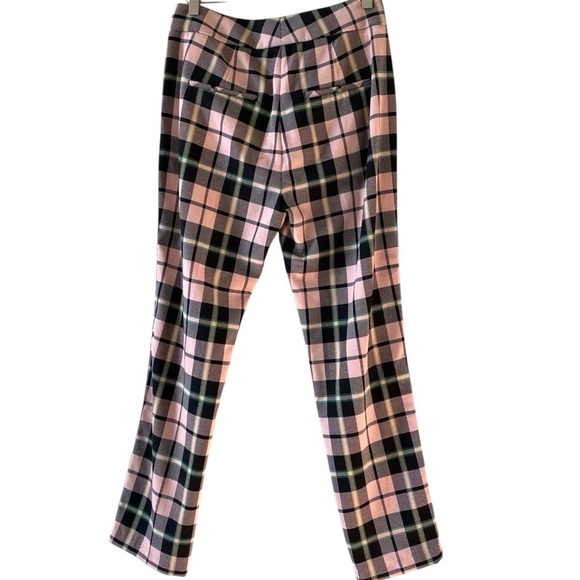 VERONICA BEARD Gemini Pink Plaid Tuxedo Pants Size 6 - Picture 6 of 13